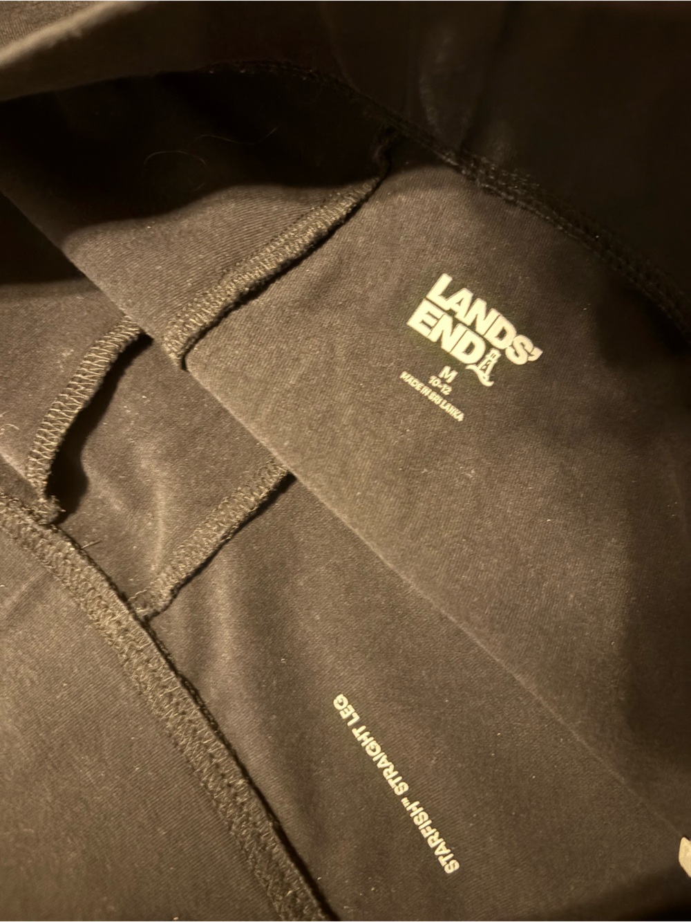 Lands' End Black Straight-Leg Pants - Picture 2 of 2